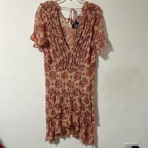 Kooples floral sheer dress with inner lining